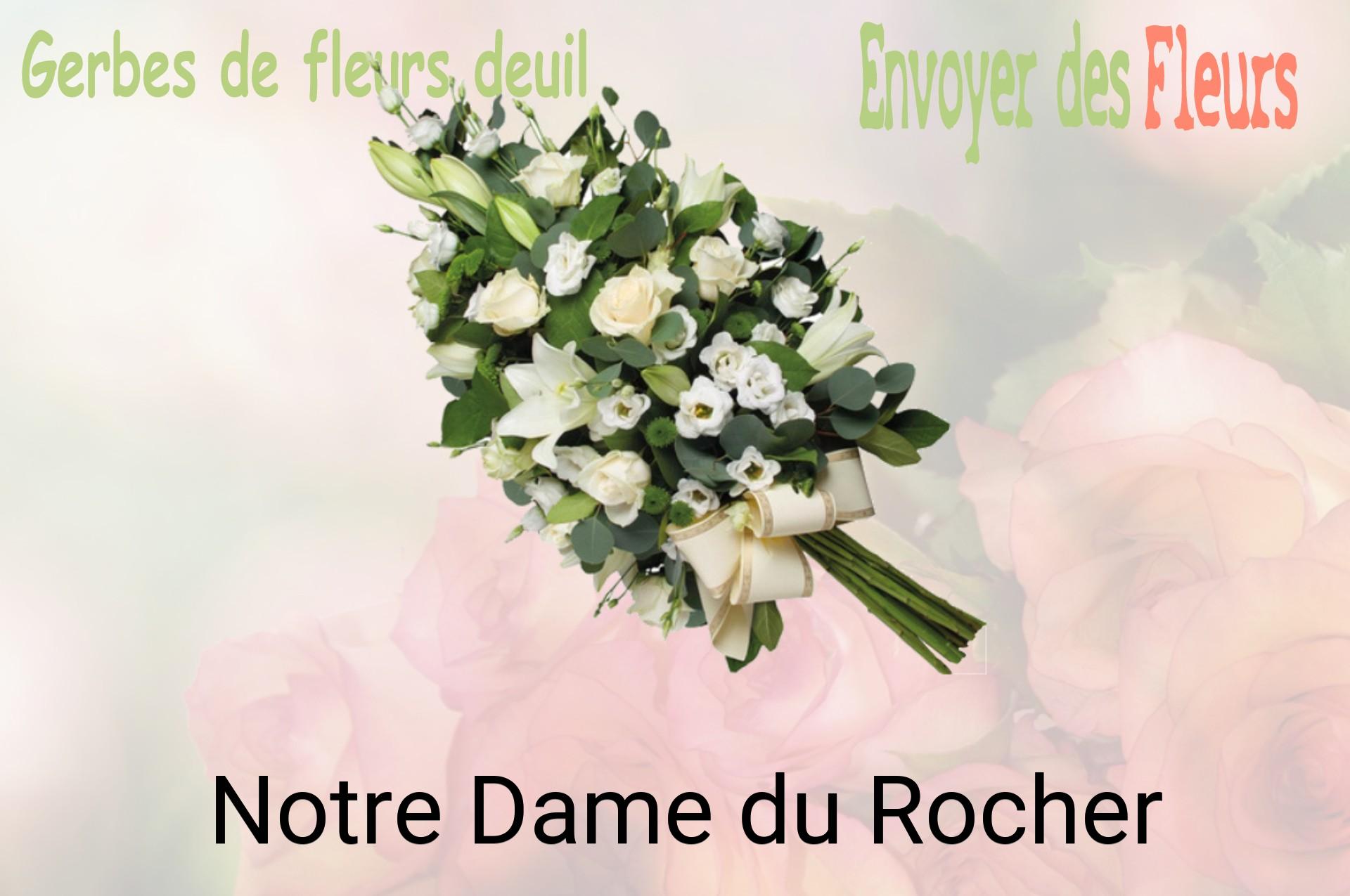 Gerbe de fleurs de deuil livrée à Notre-Dame-du-Rocher